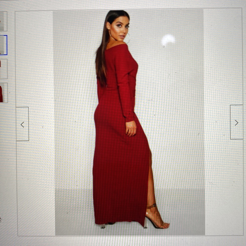 Off The Shoulder Wrap Thigh Split Maxi Dress